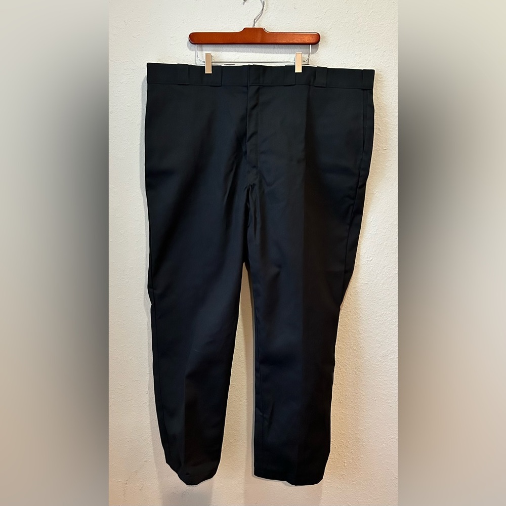 DICKIES 874 ORIGINAL FIT WORK PANTS MENS 48 X 34 BLACK FLEX MOVEMENT
